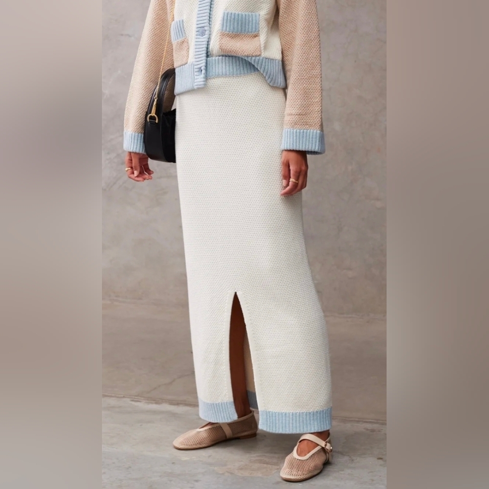 NWT Sancia Jalie Knit Cream High-Waisted Pencil Skirt XS - Picture 2 of 14